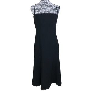 Zara Black Spaghetti Strap Crisscross Midi Dress